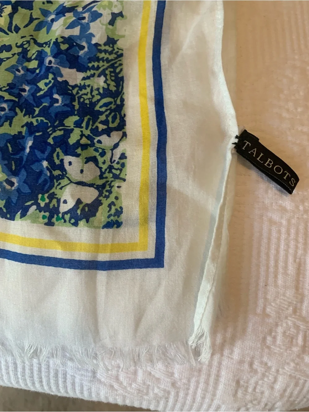 Talbot’s lightweight oblong cotton scarf